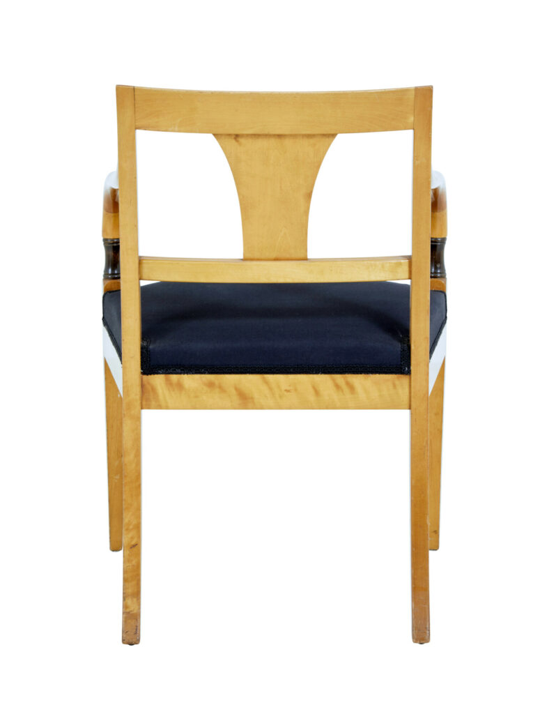 Set of 10 Art Deco Swedish Birch Dining Armchairs — image 5
