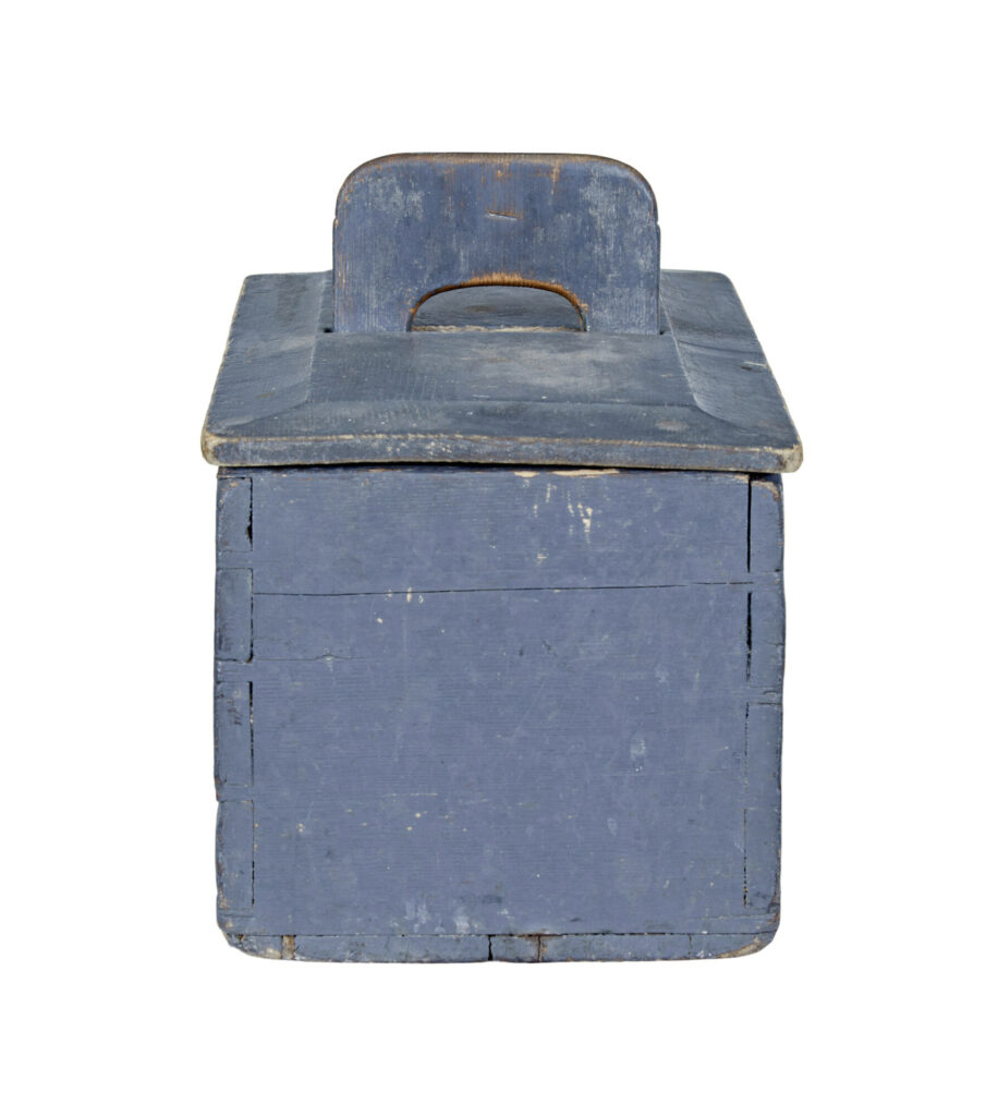 19th Century Painted Pine Scandinavian Bread Box — image 4
