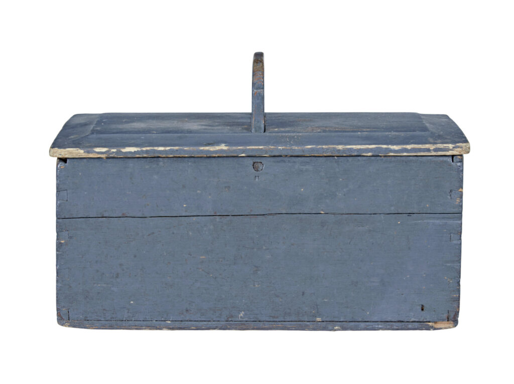 19th Century Painted Pine Scandinavian Bread Box — image 6