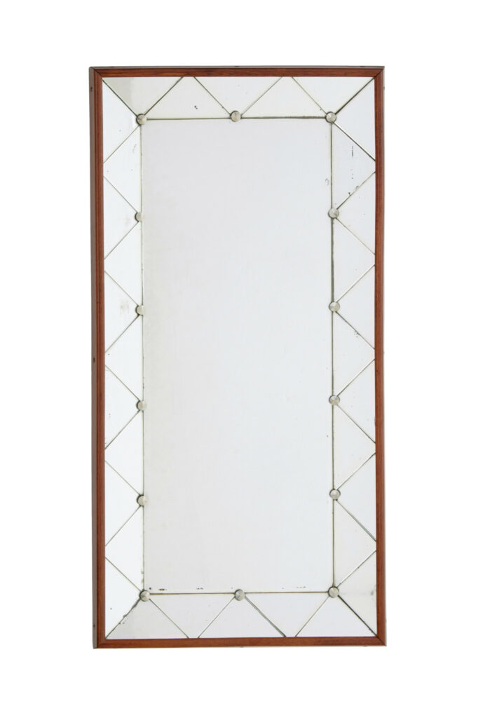 Swedish Mid Century Shaped Wall Mirror