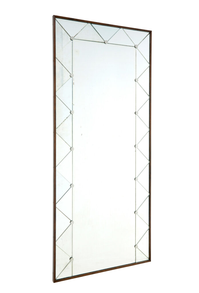 Large Swedish Mid Century Tall Dressing Mirror — image 1