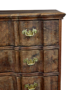 Large 19th Century Baroque Revival Danish Oak Chest of Drawers — thumbnail 2