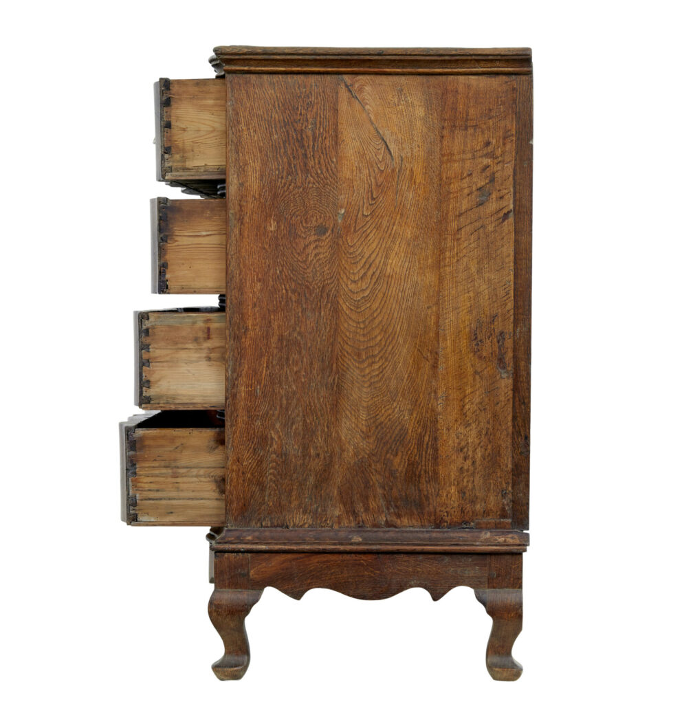 Large 19th Century Baroque Revival Danish Oak Chest of Drawers — image 7