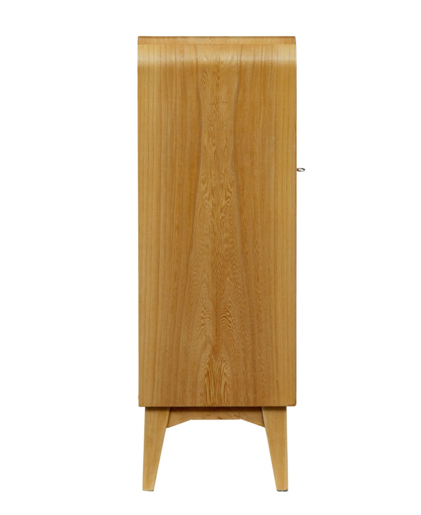 Elm Mid 20th Century Scandinavian Low Open Bookcase — image 10