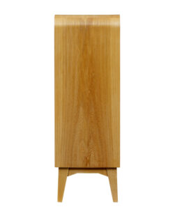 Elm Mid 20th Century Scandinavian Low Open Bookcase — thumbnail 3