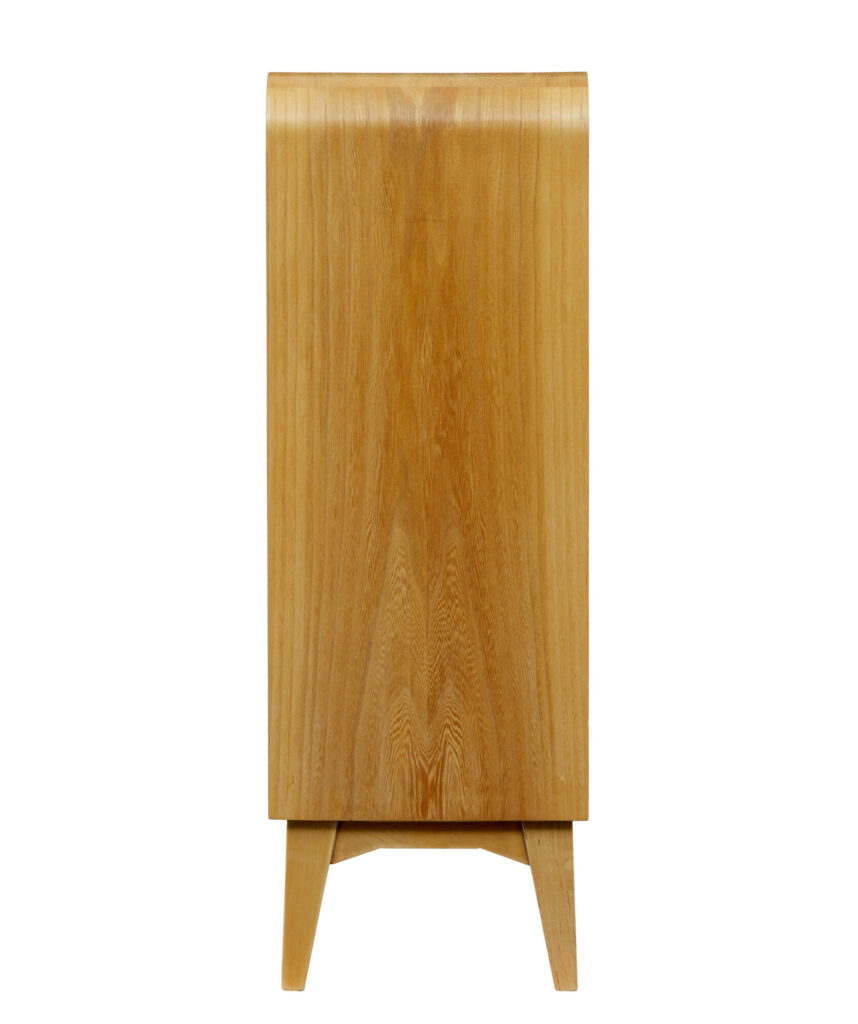 Elm Mid 20th Century Scandinavian Low Open Bookcase — image 3