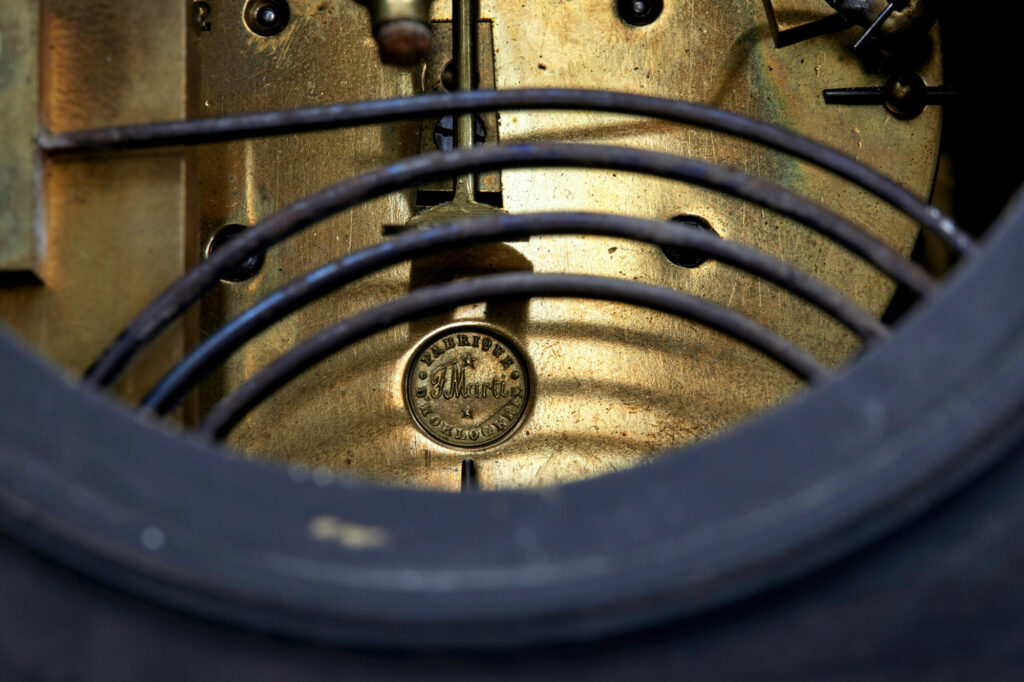 19th Century Victorian Black Marble Mantle Clock — image 3