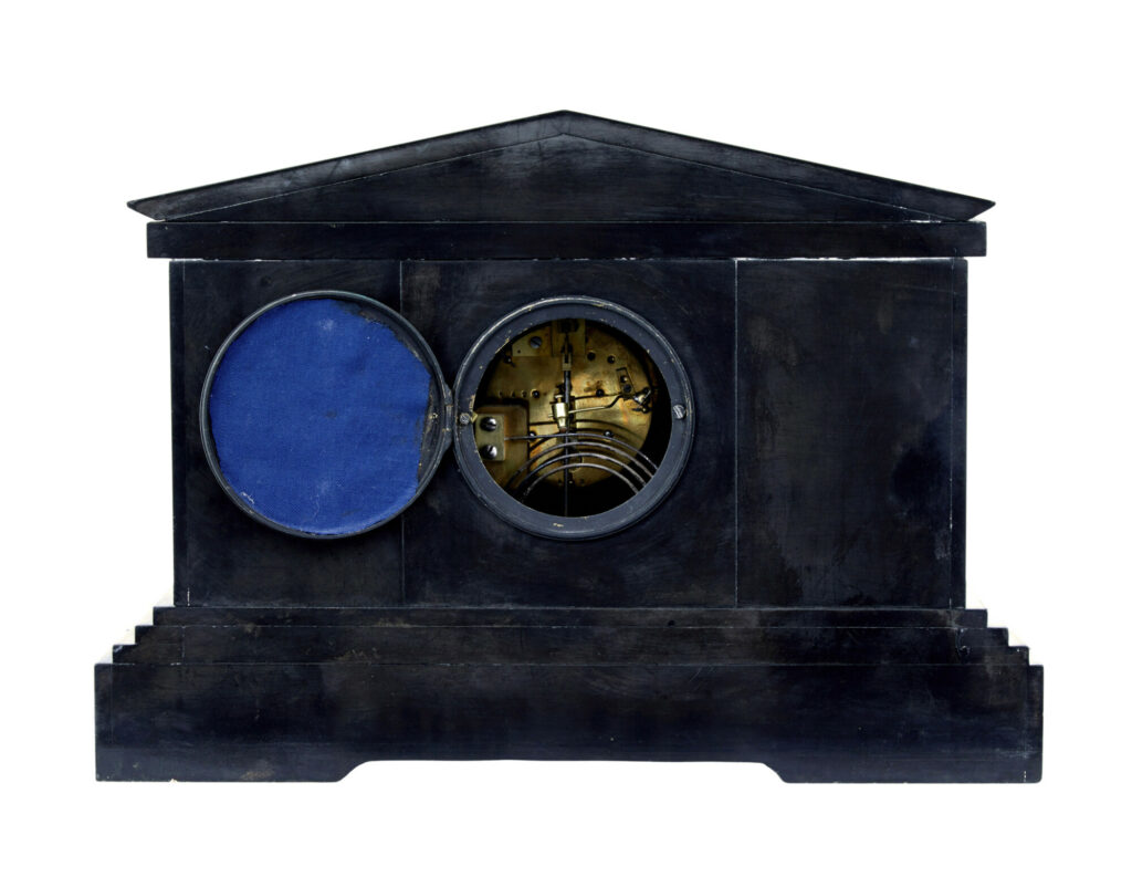 19th Century Victorian Black Marble Mantle Clock — image 7