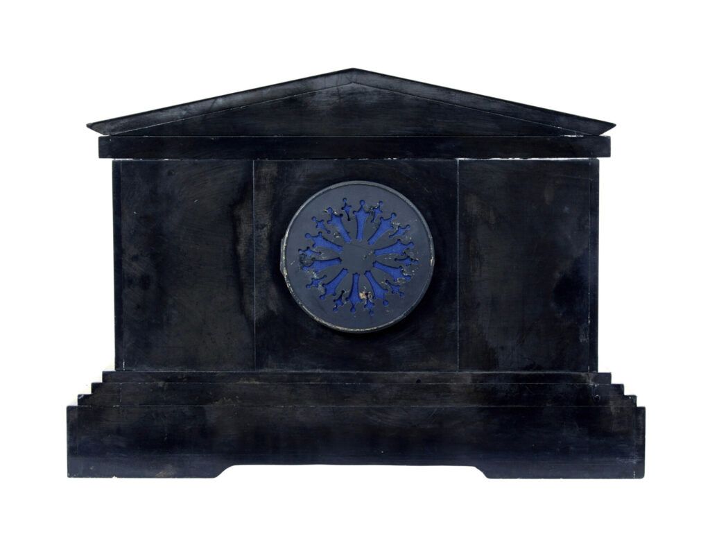 19th Century Victorian Black Marble Mantle Clock — image 8