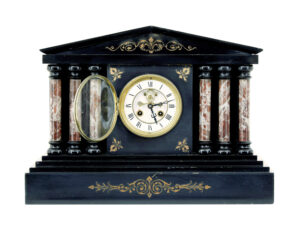 19th Century Victorian Black Marble Mantle Clock — thumbnail 10