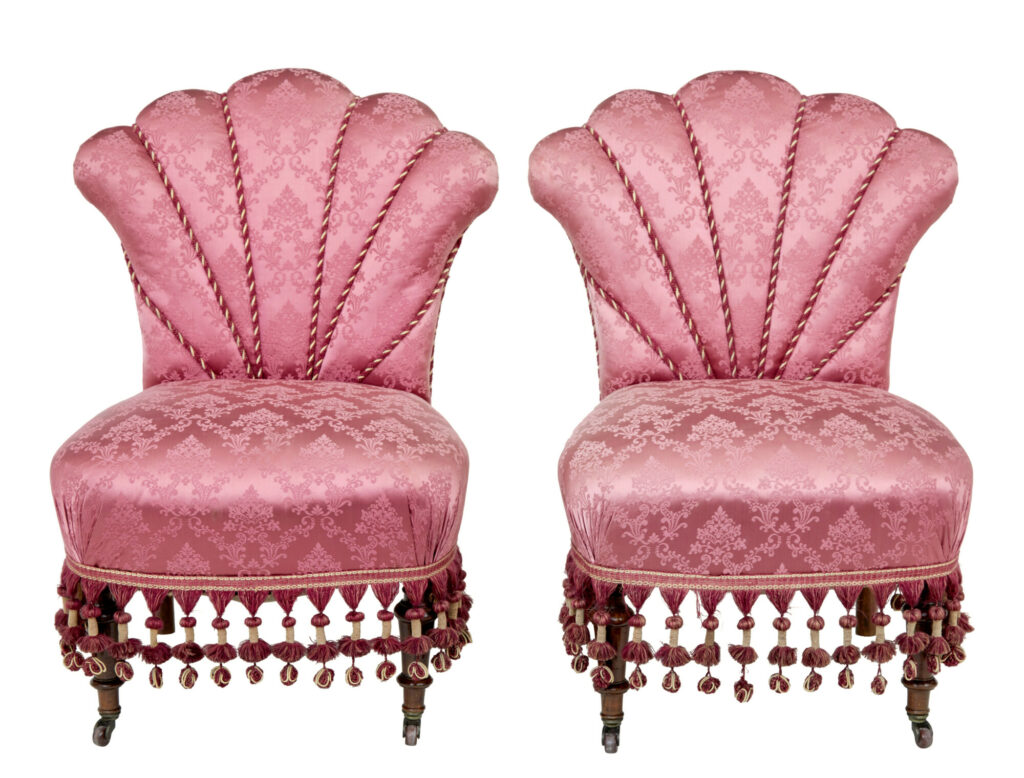 3 Piece Art Deco Shell Back Salon Suite — image 6