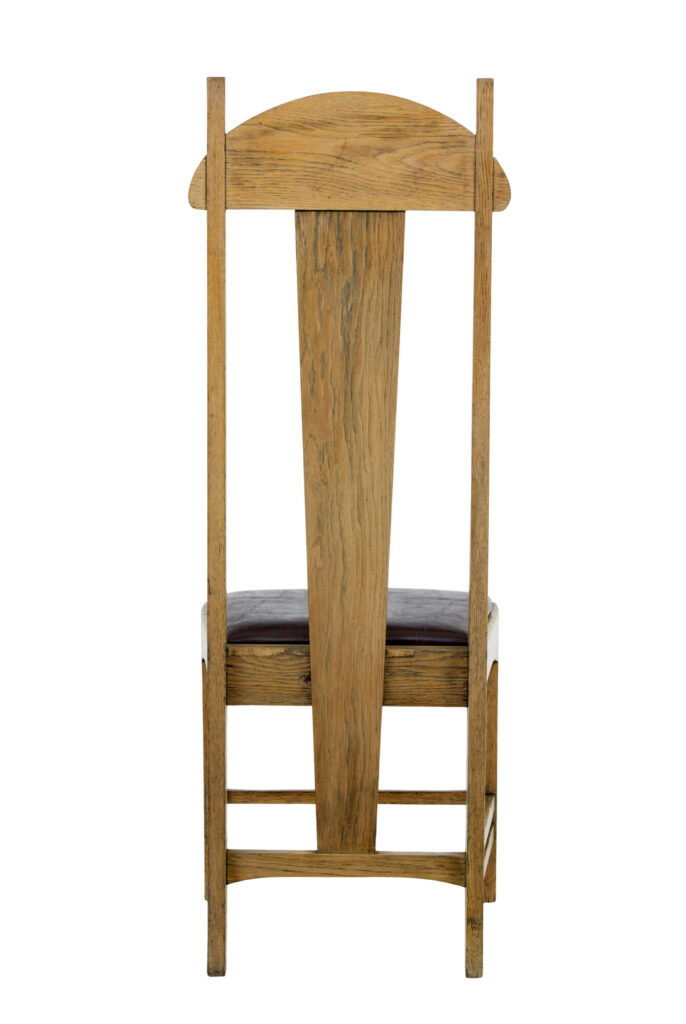 Late 19th Century Carved Oak Arts and Crafts Chair — image 6
