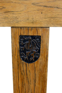 Late 19th Century Carved Oak Arts and Crafts Chair — thumbnail 5