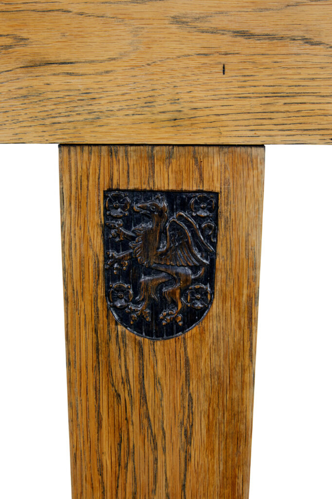 Late 19th Century Carved Oak Arts and Crafts Chair — image 5