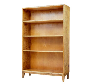 Mid Century Swedish Birch Open Bookcase — thumbnail 1