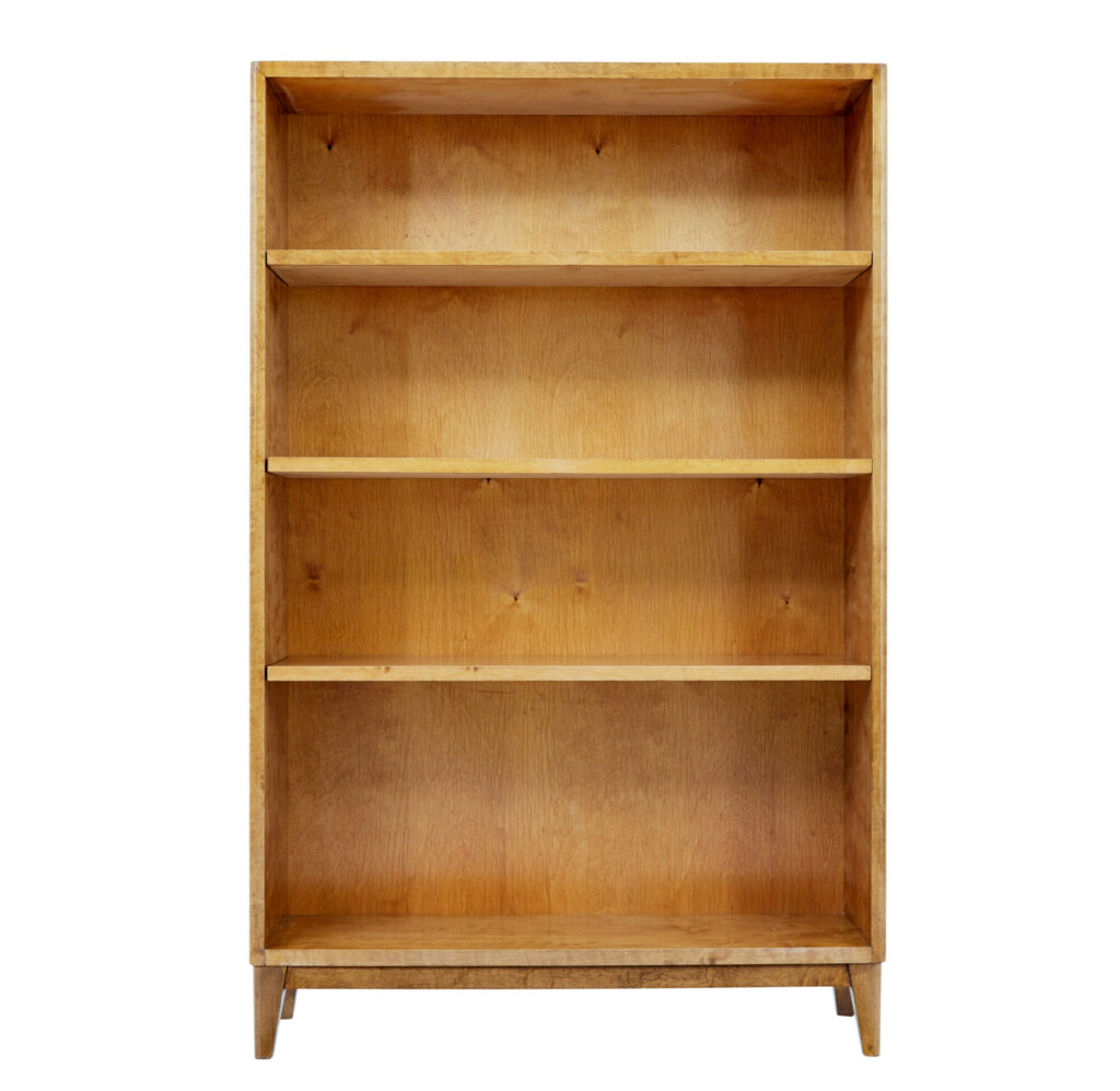 Mid Century Swedish Birch Open Bookcase — image 8