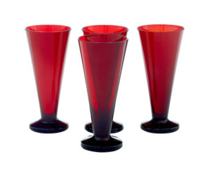 SET OF 4 1950's SCANDINAVIAN GLASSES BY MONICA BRATT