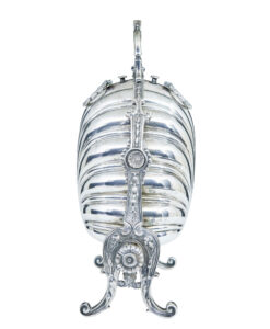 19th Century Silver Plated Decorative Bun Warmer — thumbnail 9