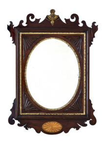 Late 19th Century American Sheraton Revival Walnut Mirror — thumbnail 1