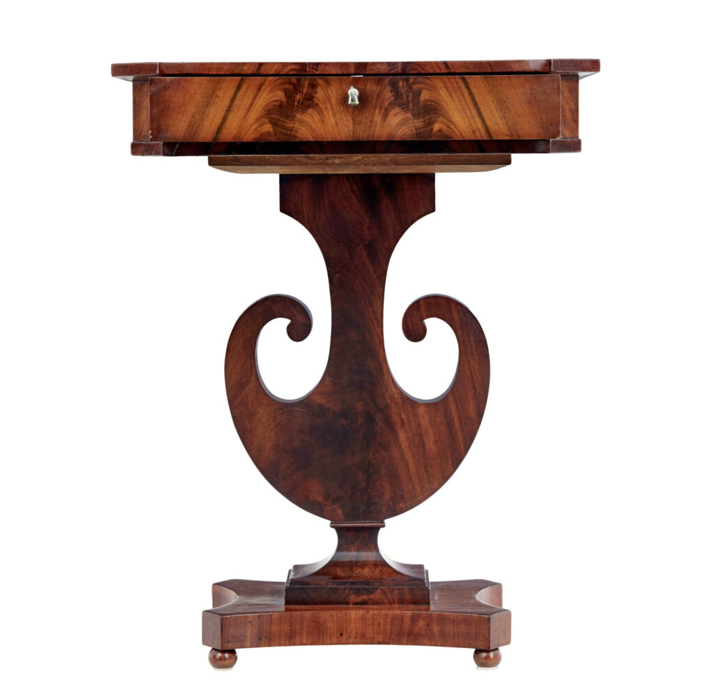 19th Century Empire Revival Mahogany Side Table — image 7