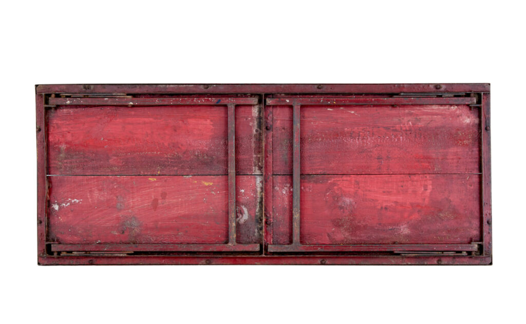 1920S’ Painted French Pine and Metal Folding Table — image 2