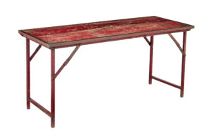 1920S’ Painted French Pine and Metal Folding Table — thumbnail 1