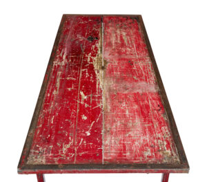 1920S’ Painted French Pine and Metal Folding Table — thumbnail 5