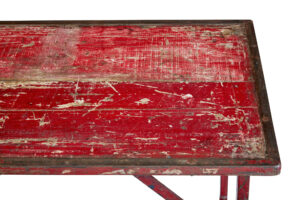 1920S’ Painted French Pine and Metal Folding Table — thumbnail 7