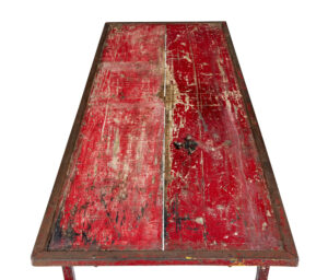 1920S’ Painted French Pine and Metal Folding Table — thumbnail 6
