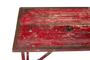 1920S’ Painted French Pine and Metal Folding Table — thumbnail 8