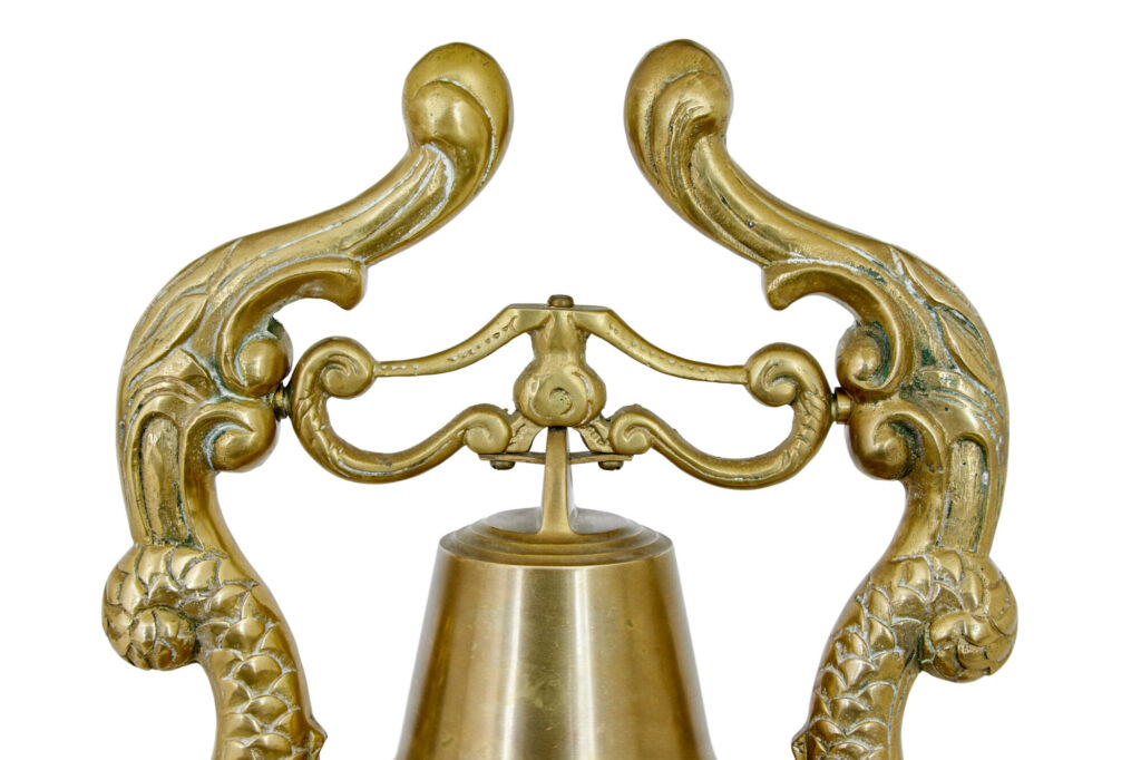 19th Century Victorian Brass Decorative Dinner Bell — image 2