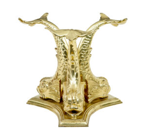 Mid Century Italian Brass and Pietra Dura Marble Center Table — thumbnail 3