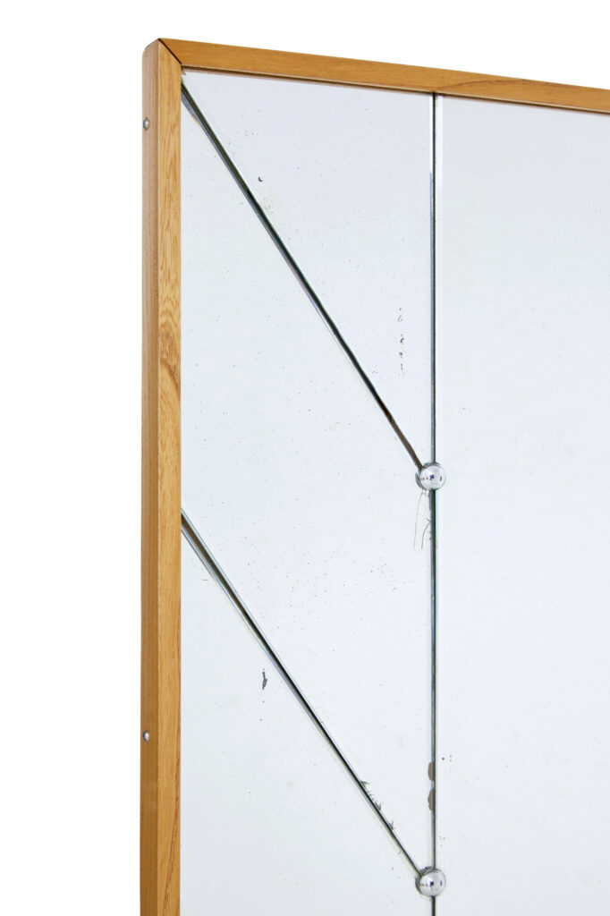 Large Mid Century Scandinavian Wall Mirror — image 4