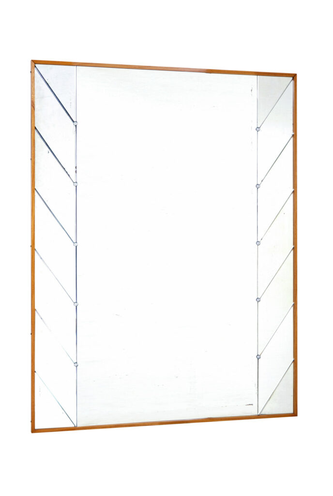 Large Mid Century Scandinavian Wall Mirror — image 1