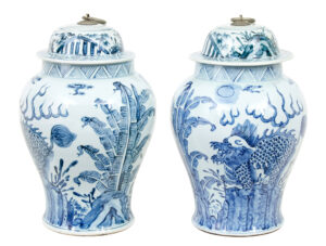 Pair of Mid Century Ceramic Ginger Jars — thumbnail 3