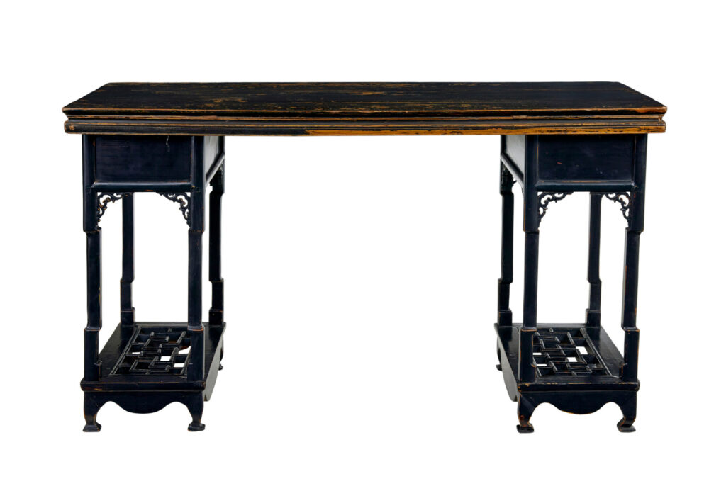 19th Century Chinese Black Lacquered Desk — image 6