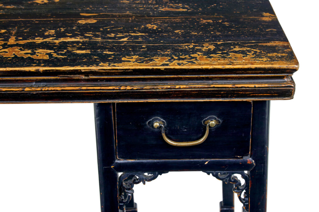 19th Century Chinese Black Lacquered Desk — image 2