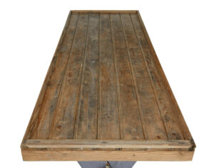 19th Century Pine X Frame Painted Work Table — thumbnail 2
