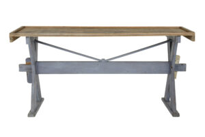 19th Century Pine X Frame Painted Work Table — thumbnail 6
