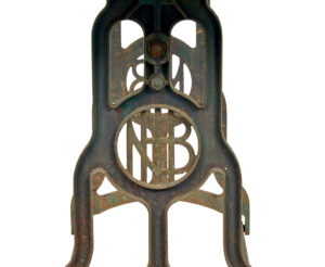 Early 20th Century Industrial Cast Iron and Pine Work Table — thumbnail 4