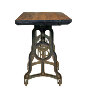 Early 20th Century Industrial Cast Iron and Pine Work Table — thumbnail 6