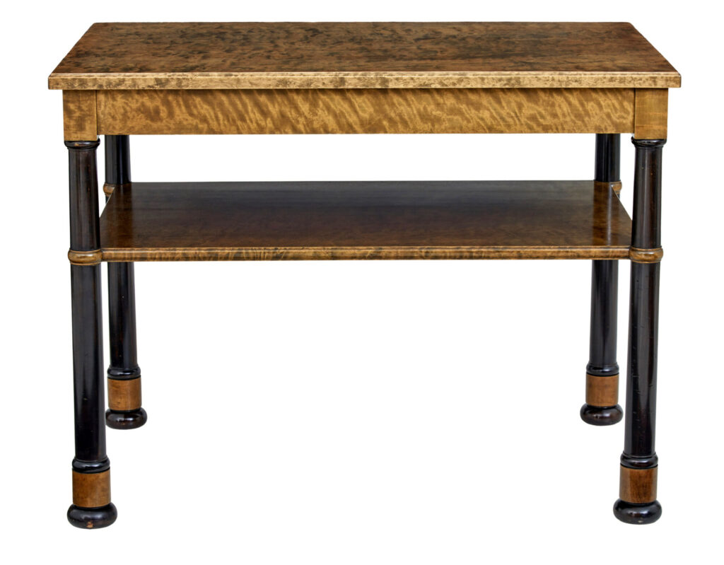 Early 20th Century Art Deco Birch Serving Table — image 6