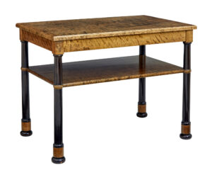 Early 20th Century Art Deco Birch Serving Table — thumbnail 1