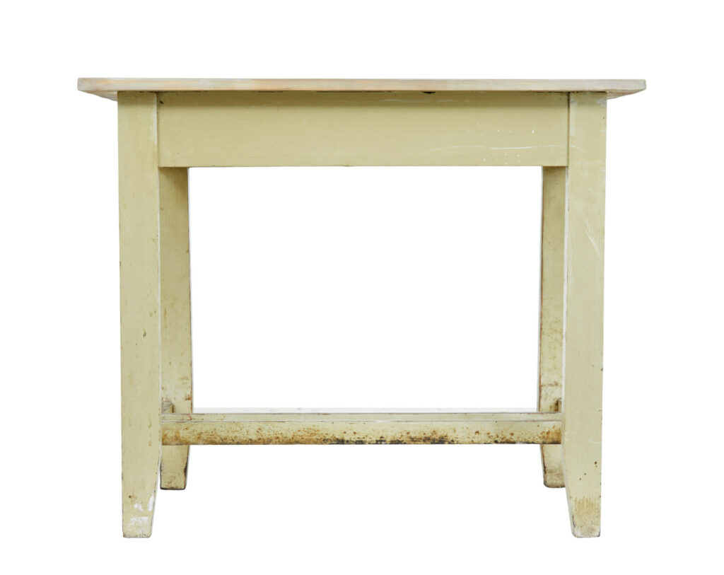 19th Century Green Painted Scandinavian Side Table — image 4
