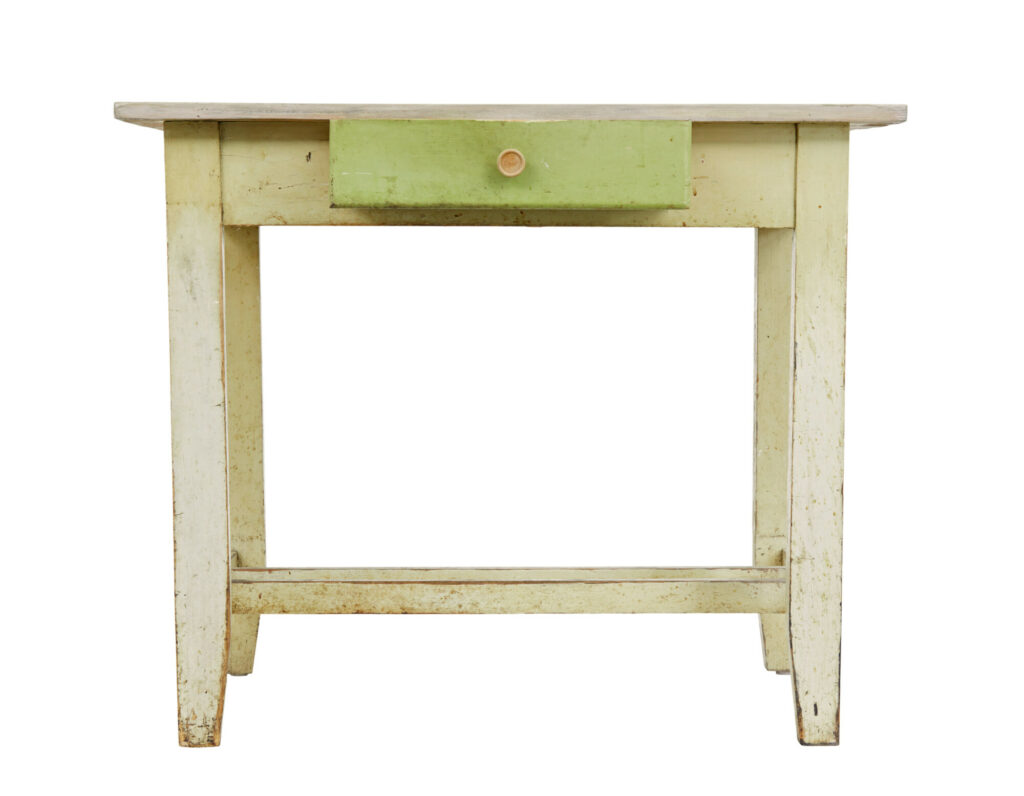 19th Century Green Painted Scandinavian Side Table — image 6