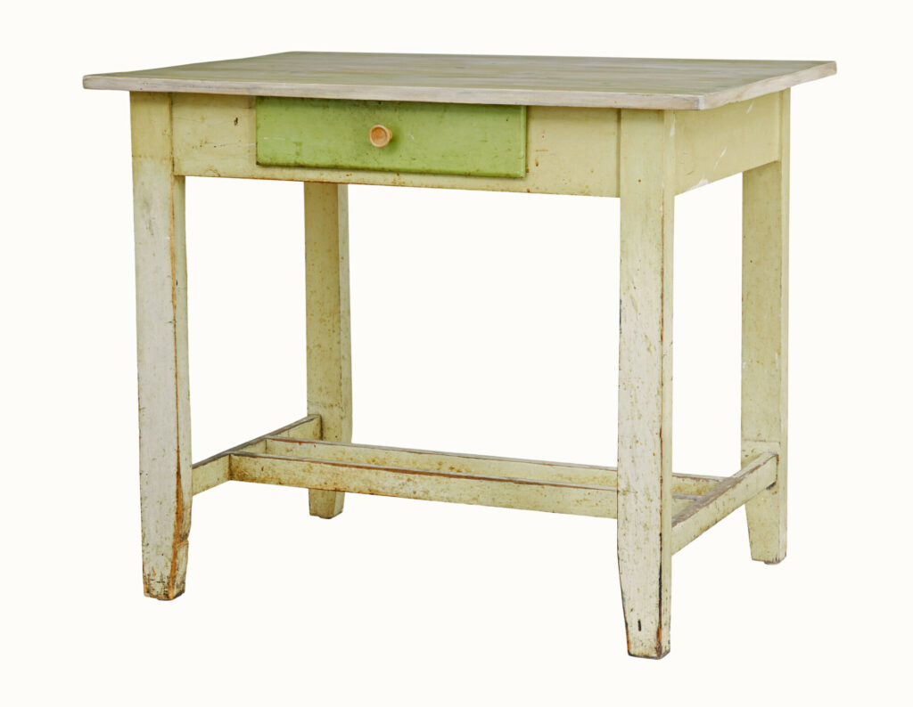 19th Century Green Painted Scandinavian Side Table
