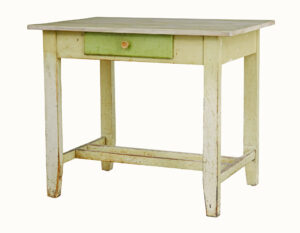 19th Century Green Painted Scandinavian Side Table — thumbnail 1