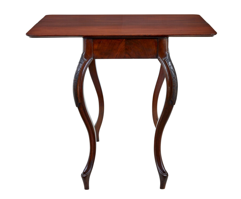 19th Century Carved Mahogany Games Table — image 5