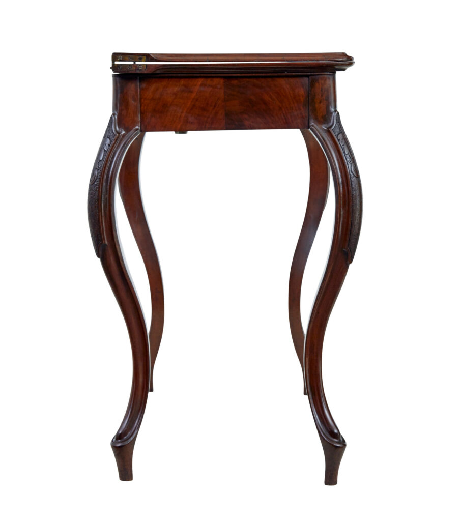 19th Century Carved Mahogany Games Table — image 7