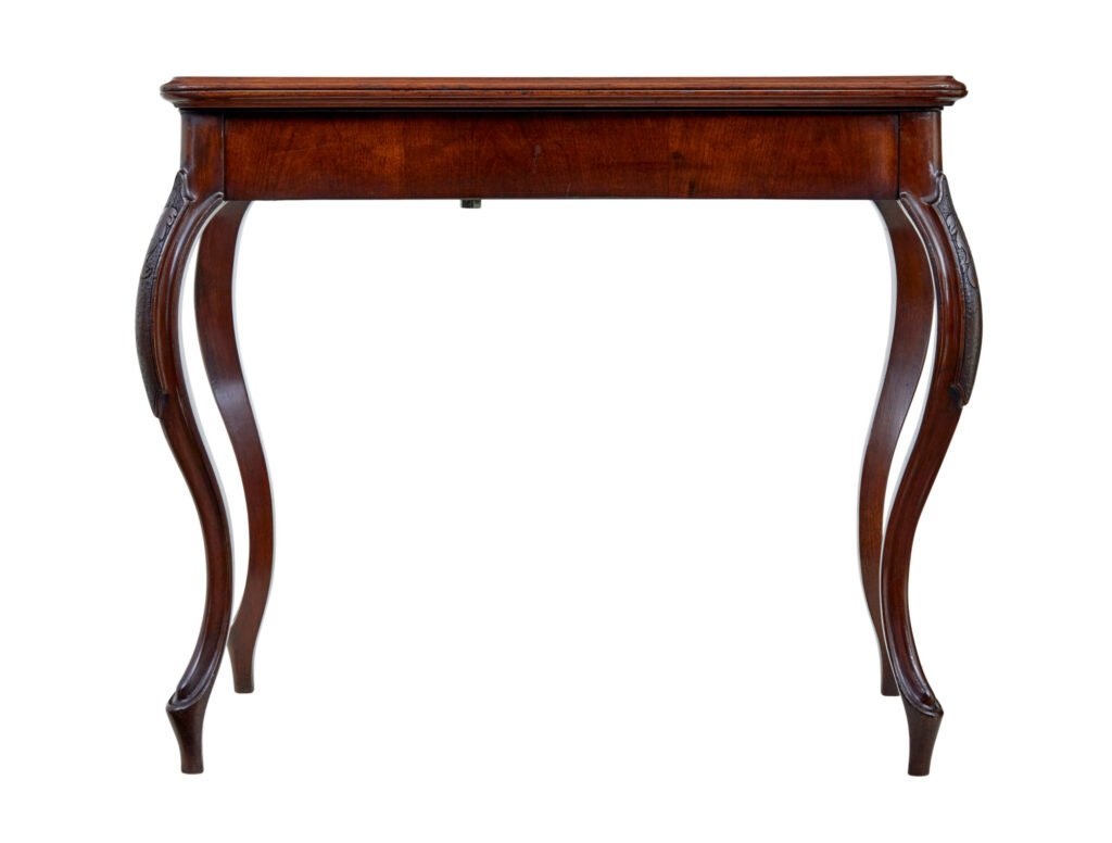 19th Century Carved Mahogany Games Table — image 9